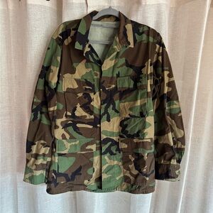 Vintage Woodland Army Camouflage Shirt